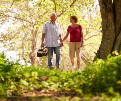 Senior Man Woman Old Couple Doing Picnic